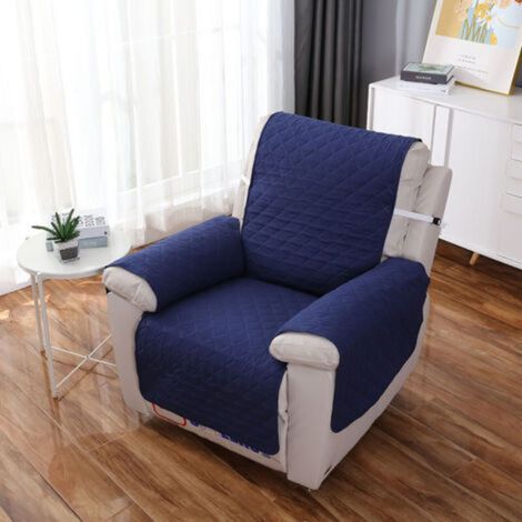 Housse Fauteuil Relax 1 Place, Housse de Canapé Protecteur Inclinable Imperméable pour Chambre (bleu marine 55×200) (1/5)
