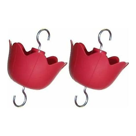 Grilles anti-insectes rouges pour mangeoires à colibris (lot de 2) (1/5)