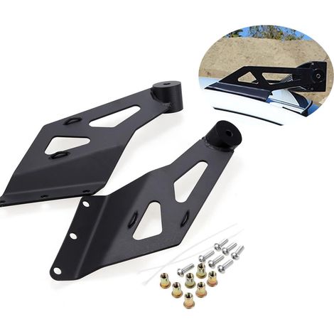 2 pièces Barre Led Support,50 pouces incurvé barre lumineuse LED support de montage pare-brise, cabine de toit pour 2002-2008 1500 et 2003-2009 2500/3500 (1/5)
