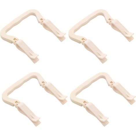 4 pièces Support sac poubelle Clip Fermeture poubelle Supports de pince à clip en plastique pour poubelle de poubelle de cuisine Poubelle Clip (1/5)