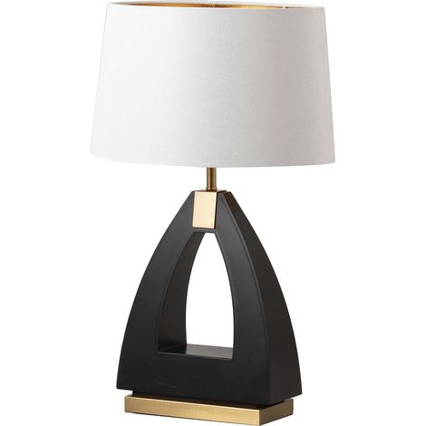 Schwarze MDF-Metall-Tischlampe 40X40X67 cm (1/5)