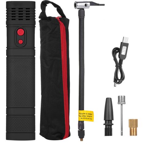 Compresseur Portable pour Pneus avec Batterie Rechargeable - 120 PSI, Autostop Digital, LED pour Voiture, Vélo, Ballons (1 Équipement + Accessoires) (1/5)