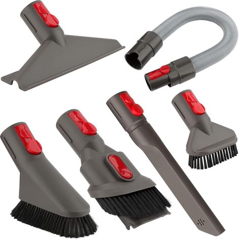 Set di 6 accessori per spazzole Dyson GEN5, G5, V15, V12, V11, V10, V8, V7 con tubo di prolunga, per pulire rapidamente fughe, angoli, gambe del letto e peli di animali domestici (1/5)