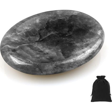 Lapislázuli, piedra en forma de lágrima, cristal terapéutico para litoterapia, labradorita, piedra natural para litoterapia, meditación, relajación y equilibrio, piedra de palma grande (1/5)
