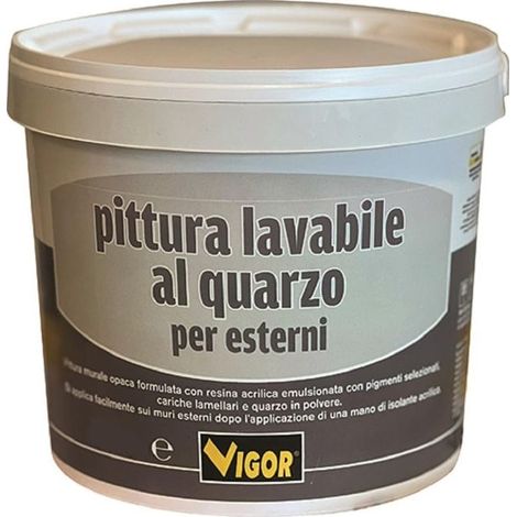 Vigor Pittura Murale Esterni Quarzo Bianco 4 Litri