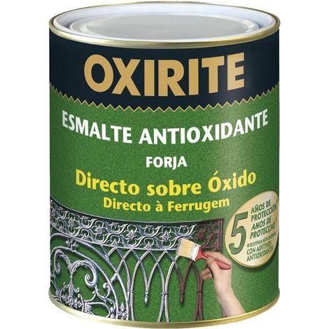 OXIRITE esmalte metal antioxidante forja 750 gris lata , Oxirite Forja es un esmalte antioxidante de aplicación directa sobre las superficies de hierro o acero, ya sean nuevas u ox (1/2)
