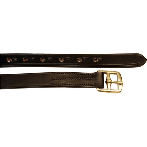 145 CM, Marrone: Staffili inglesi in cuoio con fibbia in ottone (1/2)