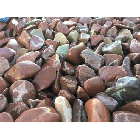 Canto rodado Rojo Burdeos - Saco 20 kg. - 12-24 mm