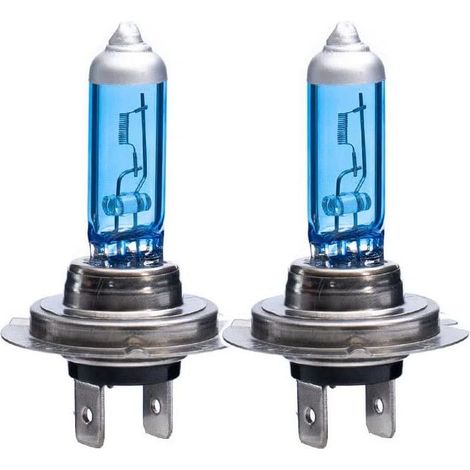 Ampoules de phares de voiture H1 H3 H4 H7 9005 9007 55W 100W 5000K 12V Blanc super brillant, remplacement pour feux antibrouillard de voiture (H7 100W) (1/5)