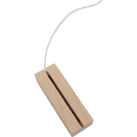 R2LE 8-farbiger LED-Holzsockel, rechteckiger Schreibtischlampensockel, beleuchteter Holzsockel für Kunstharz, 1 Stück (weißes Licht)