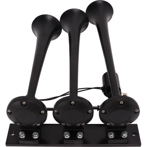 Klaxon pneumatique 3 trous 135 dB, 12 V CC, son puissant, pour camions, fourgonnettes, bateaux et yachts (1/5)