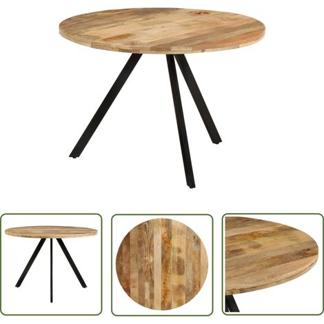 The Living Store Esstisch 110x75 cm Massivholz Mango - Esstisch - Wohnzimmertisch - Mangoholz Tisch - Vintage Stil - Rustikaler Esstisch (1/5)