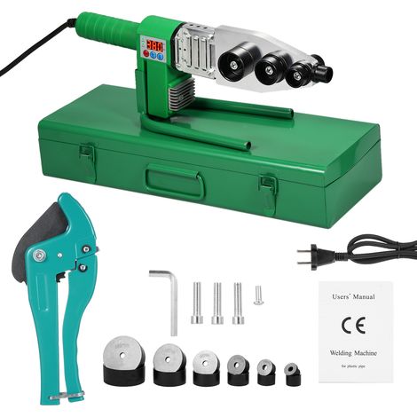 [JAMAIS UTILISÉ]Kit de soudage de tubes en plastique comprenant des têtes de soudage de 6 diamètres différents. Machine à souder les tuyaux d'eau, outils de soudage à chaud électriques pour tubes PPR  (1/5)