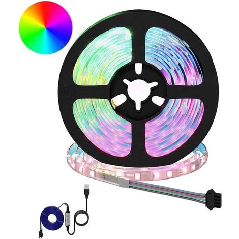 Bande LED - 3429090 - 2500 mm - Noir & Transparent - Cuivre et plastique (1/5)