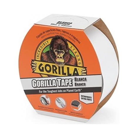 GORILLA TAPE RUBAN AMÉRICAIN RENFORCÉ 10M LARGEUR 48MM BLANC - IPT