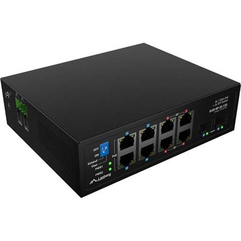 SWITCH LANBERG LIGHT INDUSTRIAL POE 4XBT 4XAT 2XSFP DIN NIEZARZĄDZALNY GIGABIT ETHERNET (1/5)
