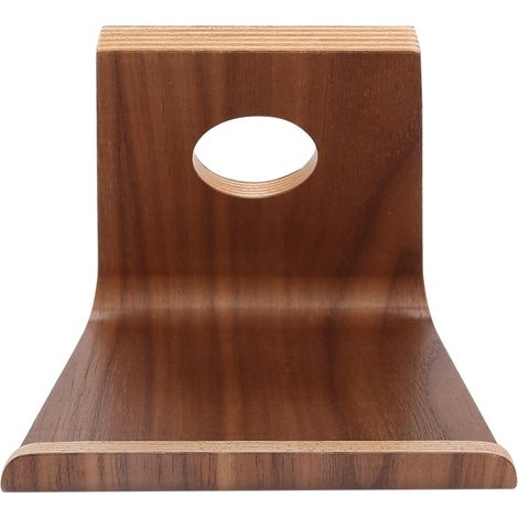 Support double face en bois marron noyer pour tablette, PC et iPad. Compatible avec iPad. (1/5)