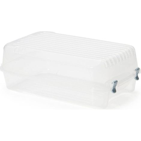 Boîtes à chaussures empilables avec connecteurs en plastique, pliables, en plastique transparent solide et respirant (1/5)