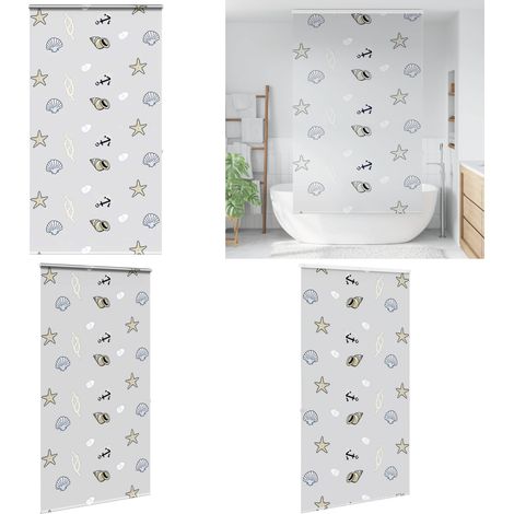 vidaXL Store enrouleur de douche avec cassette largeur du tissu 136 cm (1/5)