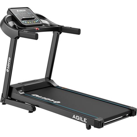 Tapis de course électrique 1,5 CV – Vitesse 1-10 km/h – Inclinaison motorisée 15 niveaux – Surface de course 120x40 cm – 12 programmes – AGILE – Lotto