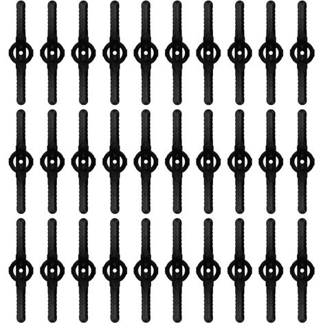 30 cuchillas de repuesto de plástico para recortadora de césped inalámbricas. (1/5)