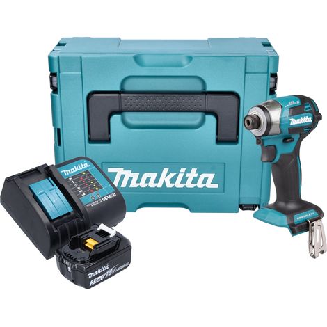 Llave de impacto sin cable Makita DTD 173 SF1J 18 V 180 Nm 1/4" sin escobillas + 1x batería recargable 3,0 Ah + cargador + Makpac