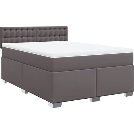 Maison Exclusive - Boxspringbett mit Matratze Grau 140x200 cm Kun