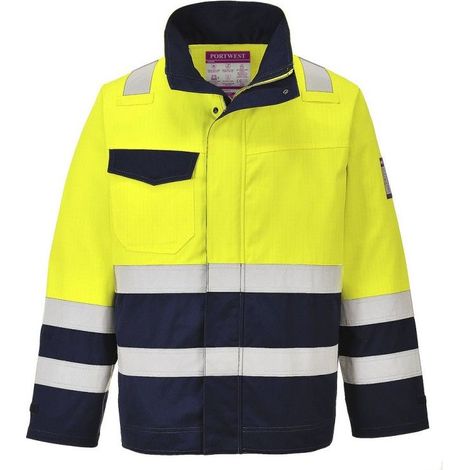 Veste Hi-vis Modaflame Couleur : Jaune/marine Taille S - Portwest (1/2)