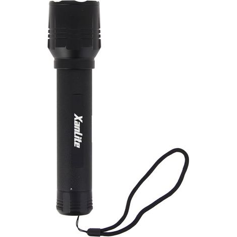Xanlite – Lampe torche LED 1500 lumens – Portée 300 m – 3 modes d'éclairage – IP67 – Autonomie 10h – Piles incluses – TO1500L