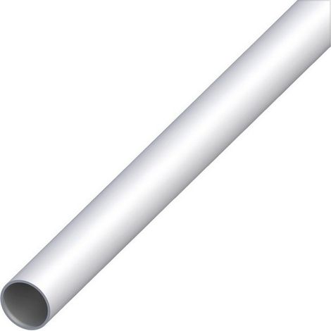 5PZ PROFILO TUBO TONDO ALLUMINIO Argento Satinato Ø mm. 18x1 mt. 1
