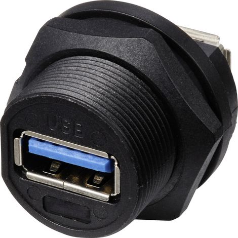 USB 3.0-Buchse auf Buchse IP67 (mit Gewinde) TC-E13T-FU3-PRF TC-13543572 TRU COMPONENTS Inhalt: 1
