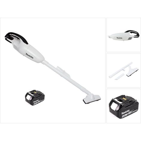 Makita DCL 180 M1 W Akku Staubsauger 18 V Weiß + 1x Akku 4,0 Ah - ohne Ladegerät