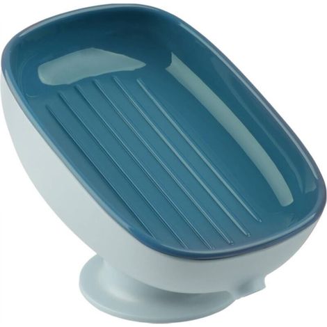 Portasapone autodrenante per lavello, cucina, vasca da bagno e saponetta, blu