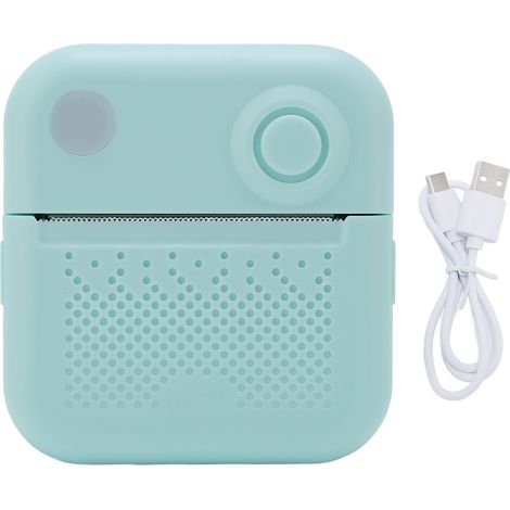 Imprimante thermique portable rechargeable – Machine impression photo document étiquette expédition batterie 1200mAh cyan, impression (1/5)