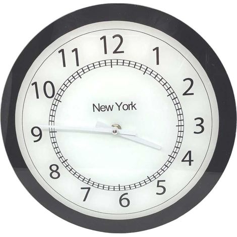 Orologio in vetro da parete scritta new York o numeri inglesi orologi analogico stile moderno 30 cm Scritta New York (1/2)