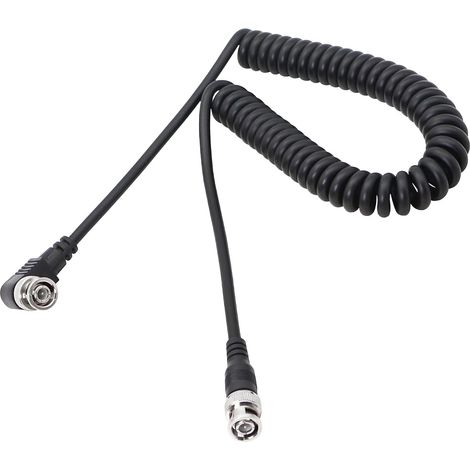 Câble BNC 3G / HD SDI Câble enroulé BNC Adaptateur de connecteur d'extension BNC à angle droit, adapté aux systèmes de vidéosurveillance des caméras de sécurité vidéo et des oscilloscopes (1/5)