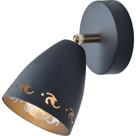 Applique Candellux Coty 91-67159 nero/oro E14 1 luce