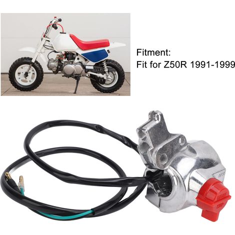 Interruptor de encendido/apagado derecho con interruptor de parada 35130-GW8-872 con carcasa del acelerador para Z50R (1991-1999) (1/5)