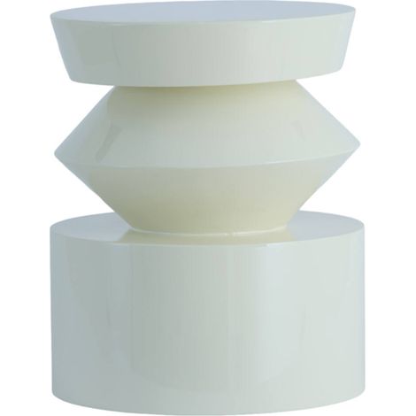 Beistelltisch Holz glänzend Creme Light & Living DHOTI (1/2)