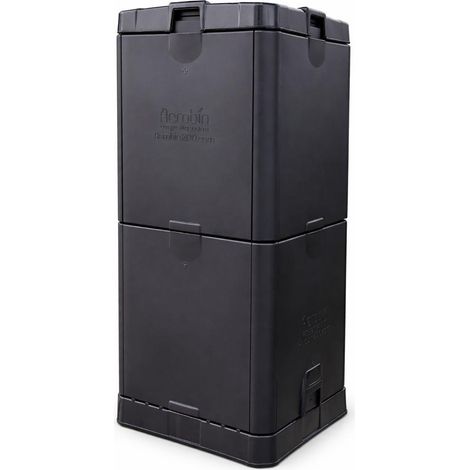 200L Aerobin Hot Composter Black with Leachate Hose Extension Kit