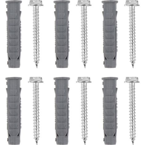 Vis en acier au carbone pour support télévision murale, 6pcs, plastique, pour montage de support mural pour téléviseur LCD et climatiseur (1/5)