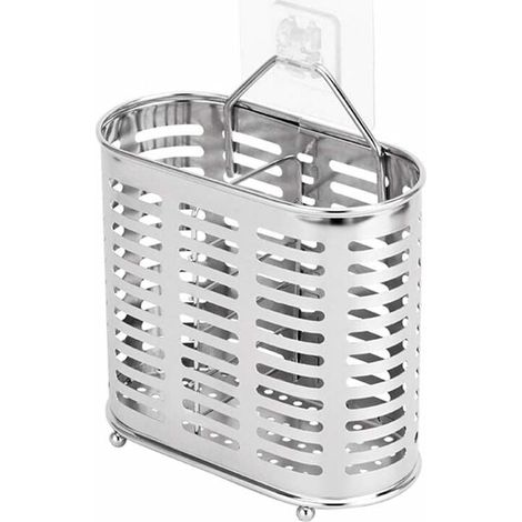 Porte-Baguettes en Acier Inoxydable Vaisselle Support pour égouttoir Couverts Séchage Organisateur Multi-usages Tenture Murale Cuisine Outils (Forme Ovale)-Fei Yu (1/4)