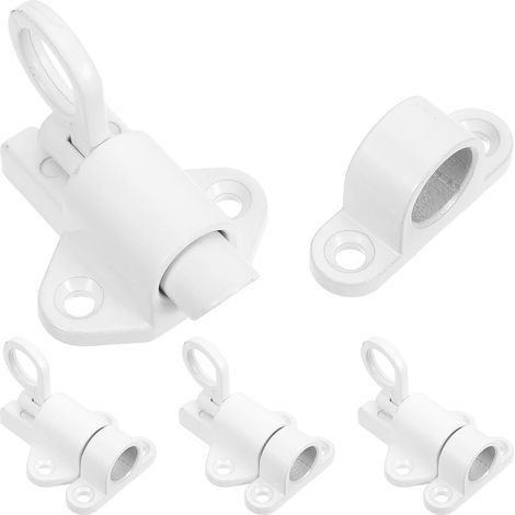 Loquet de Porte à Ressort en Alliage D'aluminium Blanc, 4 Pièces (1/5)