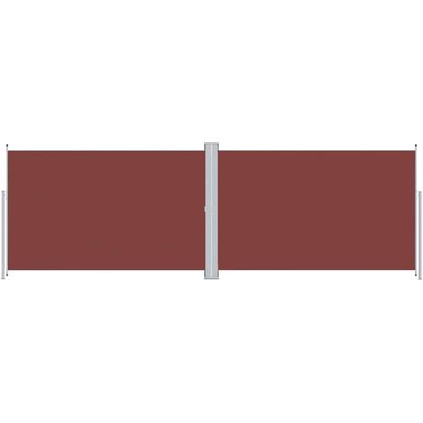 Tenda da Sole Tenda parasole Laterale Retrattile Marrone 200x600 cm (1/5)