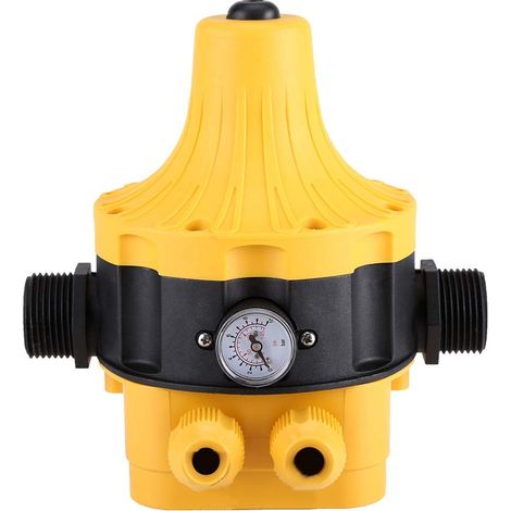 Interrupteur de Pression Automatique, Pressostat Automatique de Pompe à Eau, Contrôleur électrique avec Jauge