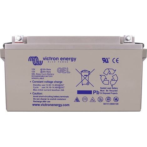 Victron – Batterie GEL 60 Ah 12V – Technologie sans entretien – Idéale pour décharges lentes en solaire – Dimensions 24x13x24 cm (1/4)