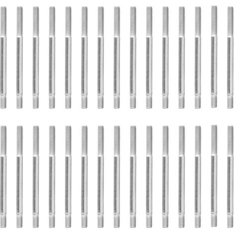 Goujons filetés à Double extrémité en acier au carbone, 30 pièces, boulons M6 résistants à l'usure pour moteur 90cm / 3,5 pouces (1/5)