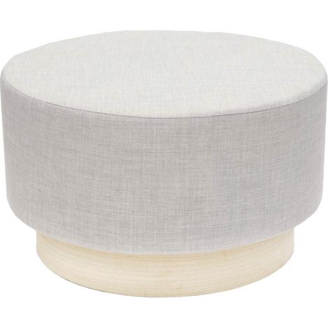 Pouf Rond Scandinave "Jeyo" 60cm Gris Clair (1/3)