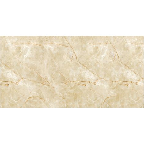 TRADE SHOP - Pannello Adesivo Effetto Marmo Beige 120x300cm Pareti Paraschizzi Stanza Cucina -