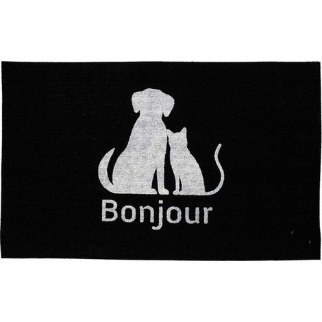 Tapis Imprimé Phosphorescent "Benji" 45x70cm Noir